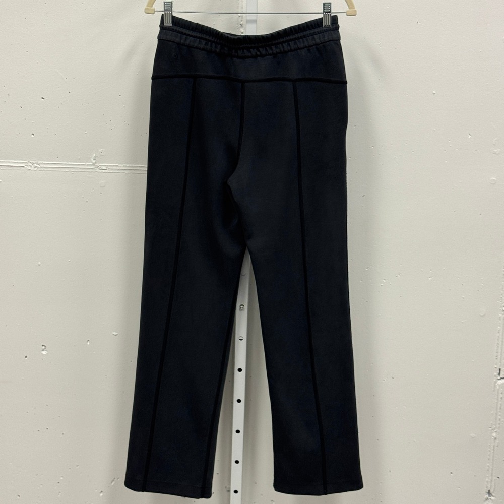 Lululemon Softstreme High-Rise‎ Pant Regular Sz 6 Black Charcoal Wide Leg - Picture 3 of 16